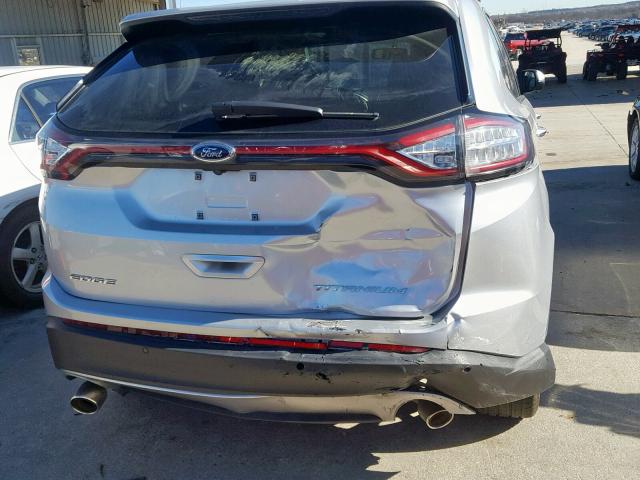 2FMPK3K83HBB10236 - 2017 FORD EDGE TITAN SILVER photo 9