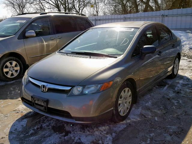 2HGFA16387H032815 - 2007 HONDA CIVIC DX GRAY photo 2