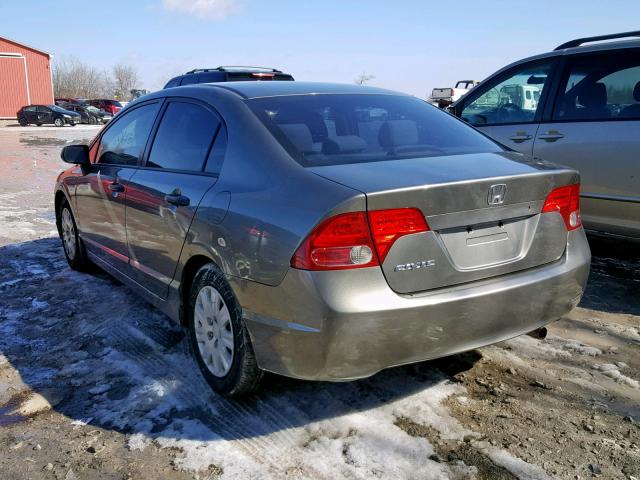 2HGFA16387H032815 - 2007 HONDA CIVIC DX GRAY photo 3