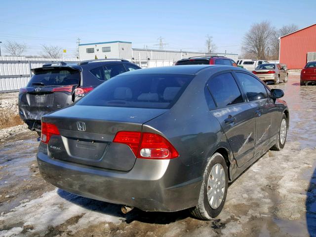 2HGFA16387H032815 - 2007 HONDA CIVIC DX GRAY photo 4