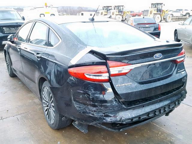 3FA6P0D91JR206451 - 2018 FORD FUSION TIT BLACK photo 3