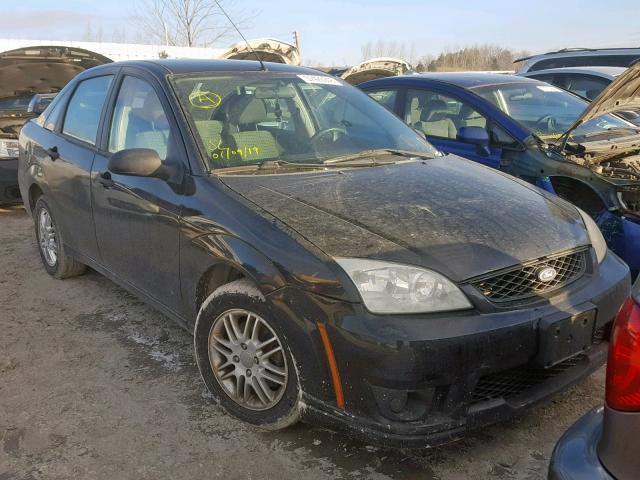 1FAHP34N87W350544 - 2007 FORD FOCUS ZX4 BLACK photo 1