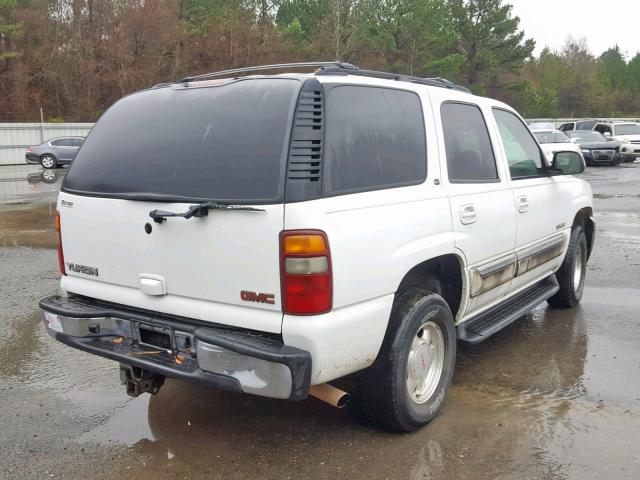 1GKEC13Z72J331270 - 2002 GMC YUKON WHITE photo 4