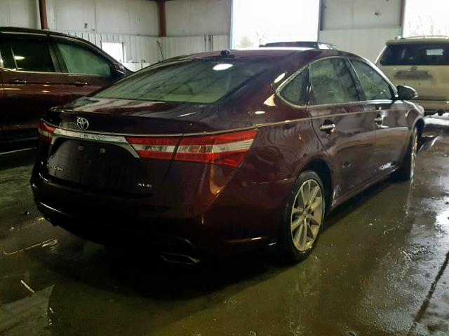 4T1BK1EB3EU133978 - 2014 TOYOTA AVALON BAS Bordeaux photo 4