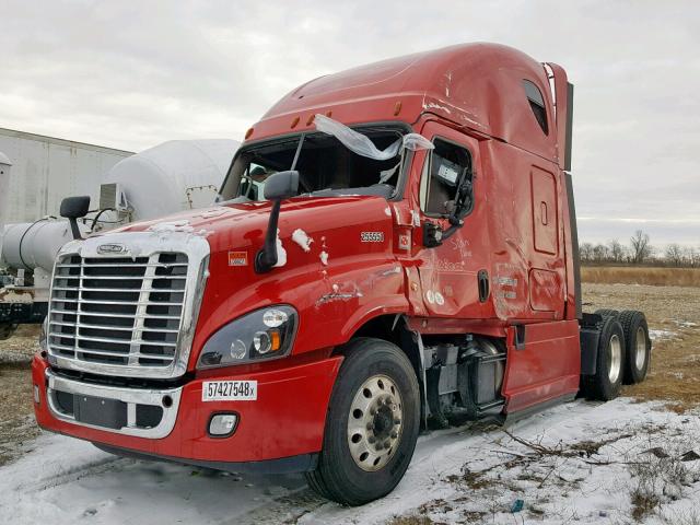 3AKJGLDR1KSKD3762 - 2019 FREIGHTLINER CASCADIA 1 RED photo 2