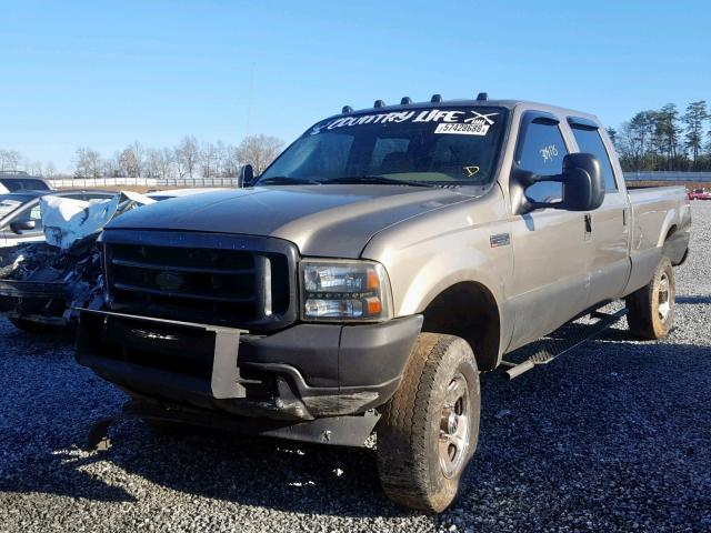 1FTSW31S64EB38711 - 2004 FORD F350 SRW S TAN photo 2