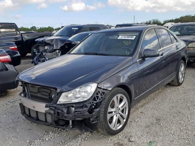 WDDGF4HBXER308814 - 2014 MERCEDES-BENZ C 250 GRAY photo 2