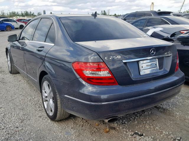 WDDGF4HBXER308814 - 2014 MERCEDES-BENZ C 250 GRAY photo 3