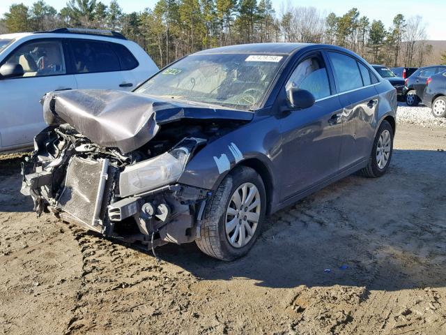 1G1PC5SH2B7150023 - 2011 CHEVROLET CRUZE LS GRAY photo 2