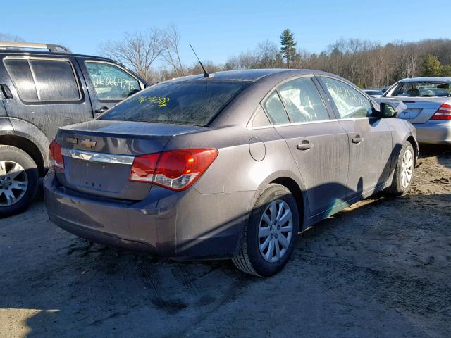 1G1PC5SH2B7150023 - 2011 CHEVROLET CRUZE LS GRAY photo 4