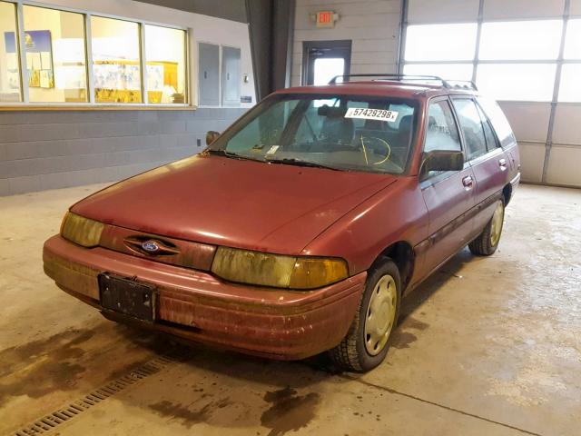 1FASP15J4SW311190 - 1995 FORD ESCORT LX RED photo 2