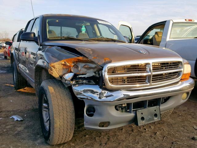 1B7GG2AN01S109161 - 2001 DODGE DAKOTA QUA BROWN photo 1