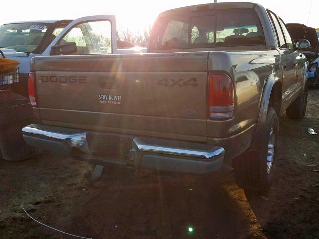 1B7GG2AN01S109161 - 2001 DODGE DAKOTA QUA BROWN photo 4