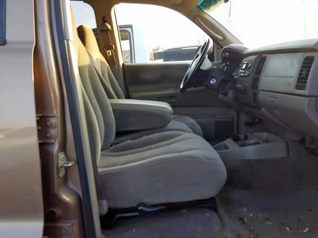 1B7GG2AN01S109161 - 2001 DODGE DAKOTA QUA BROWN photo 5