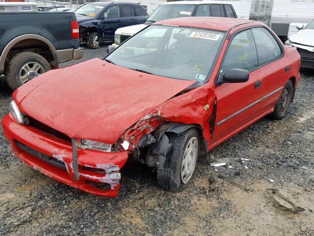 JF1GC4353XH500823 - 1999 SUBARU IMPREZA L RED photo 2