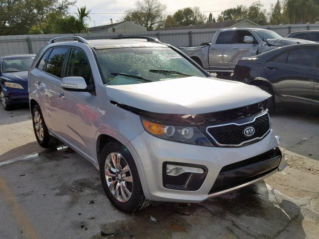 5XYKW4A24DG361942 - 2013 KIA SORENTO SX SILVER photo 1