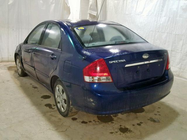 KNAFE222195621220 - 2009 KIA SPECTRA EX BLUE photo 3