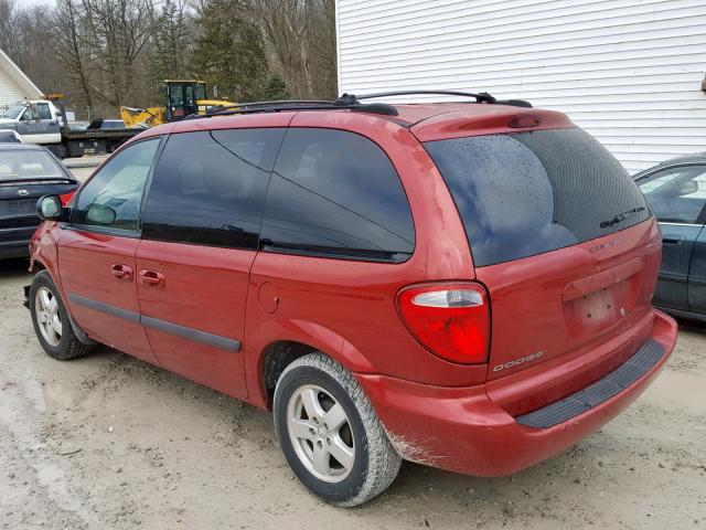 1D4GP45R85B393771 - 2005 DODGE CARAVAN SX RED photo 3