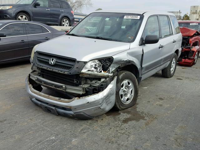 2HKYF18143H562026 - 2003 HONDA PILOT LX SILVER photo 2