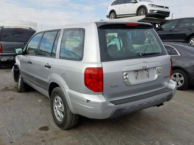 2HKYF18143H562026 - 2003 HONDA PILOT LX SILVER photo 3