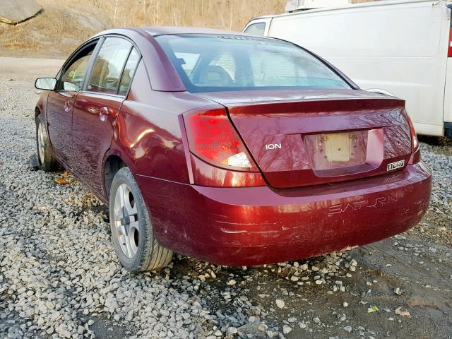 1G8AL52F93Z192071 - 2003 SATURN ION LEVEL MAROON photo 3