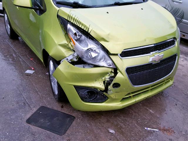 KL8CD6S96EC412163 - 2014 CHEVROLET SPARK 1LT GREEN photo 9