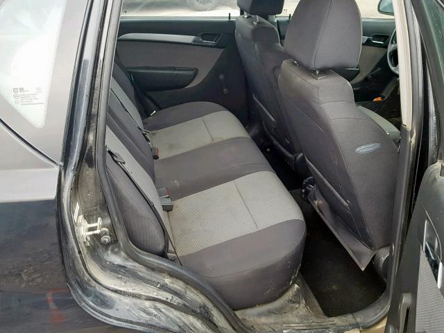 KL1TD6DEXAB083251 - 2010 CHEVROLET AVEO LS BLACK photo 6