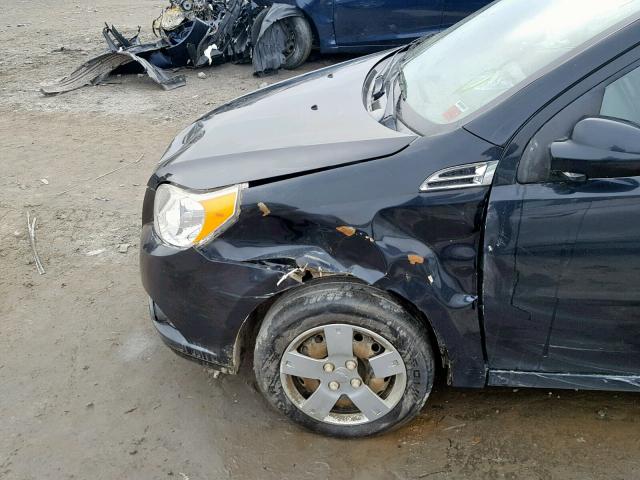 KL1TD6DEXAB083251 - 2010 CHEVROLET AVEO LS BLACK photo 9