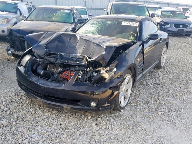 1C3AN59L95X032979 - 2005 CHRYSLER CROSSFIRE BLACK photo 2