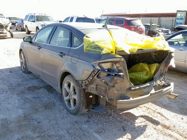 3FA6P0G74GR402919 - 2016 FORD FUSION S GRAY photo 3