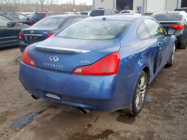 JNKCV64F39M653555 - 2009 INFINITI G37 BLUE photo 4