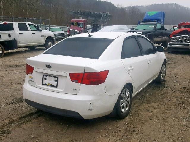 KNAFU4A21D5724629 - 2013 KIA FORTE EX WHITE photo 4