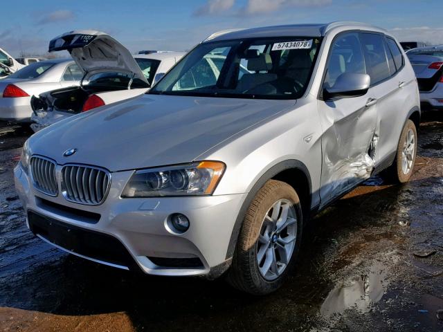 5UXWX7C57DL980481 - 2013 BMW X3 XDRIVE3 SILVER photo 2