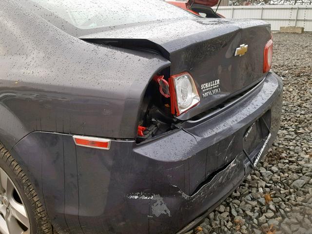 1G1ZB5E17BF205808 - 2011 CHEVROLET MALIBU LS ნაცრისფერი ფოტო 9