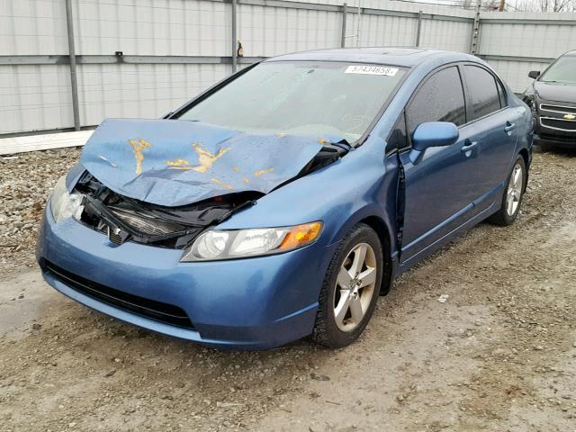 2HGFA16988H518546 - 2008 HONDA CIVIC EXL BLUE photo 2