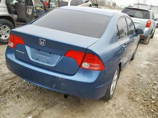 2HGFA16988H518546 - 2008 HONDA CIVIC EXL BLUE photo 4