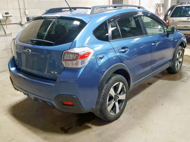 JF2GPBCC3EH293849 - 2014 SUBARU XV CROSSTR BLUE photo 4