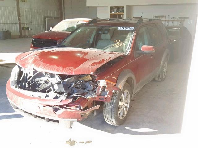 1FMDK02W58GA28291 - 2008 FORD TAURUS X S MAROON photo 2