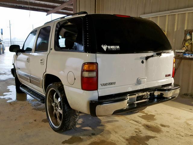 1GKEC13Z73R152438 - 2003 GMC YUKON WHITE photo 3