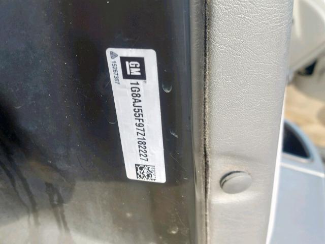 1G8AJ55F97Z182227 - 2007 SATURN ION LEVEL BLUE photo 10