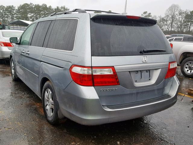 5FNRL38417B021118 - 2007 HONDA ODYSSEY EX BLUE photo 3