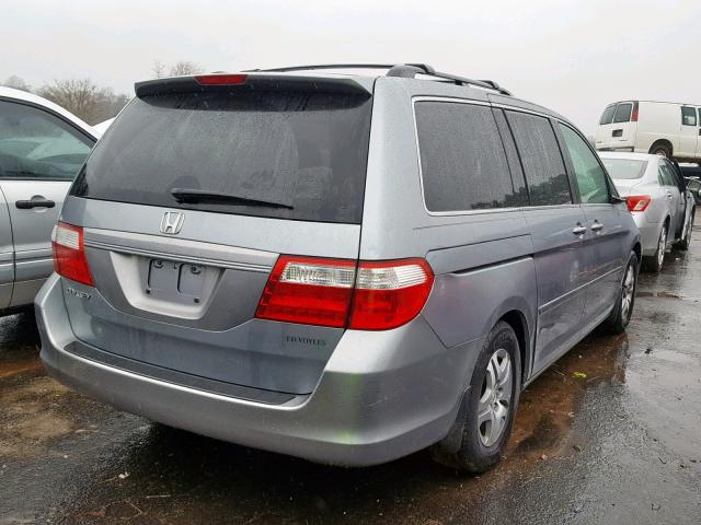 5FNRL38417B021118 - 2007 HONDA ODYSSEY EX BLUE photo 4