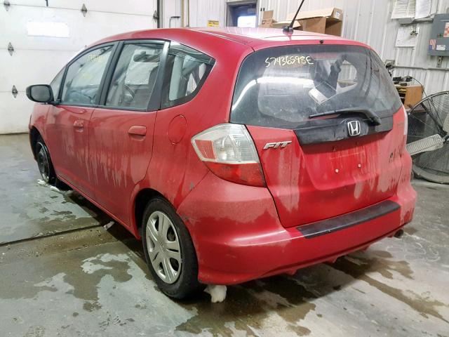 JHMGE8G20AC001332 - 2010 HONDA FIT RED photo 3