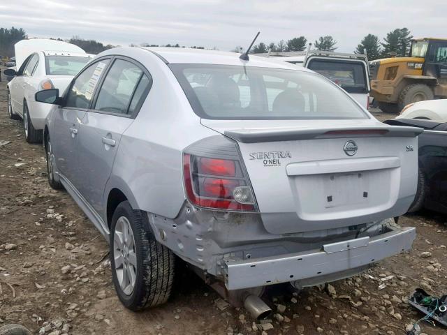 3N1AB6AP4CL616663 - 2012 NISSAN SENTRA 2.0 SILVER photo 3