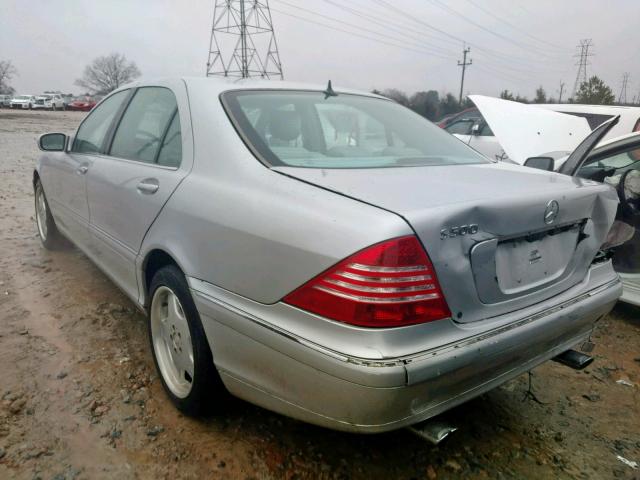 WDBNG75J5YA131389 - 2000 MERCEDES-BENZ S 500 SILVER photo 3