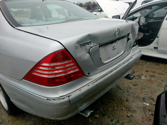 WDBNG75J5YA131389 - 2000 MERCEDES-BENZ S 500 SILVER photo 9