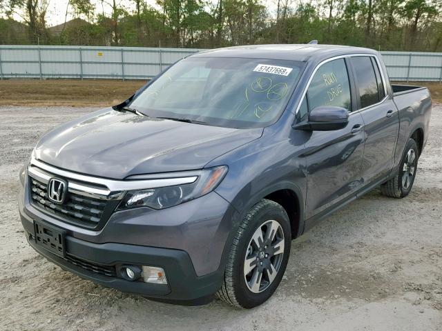 5FPYK2F65KB002455 - 2019 HONDA RIDGELINE GRAY photo 2