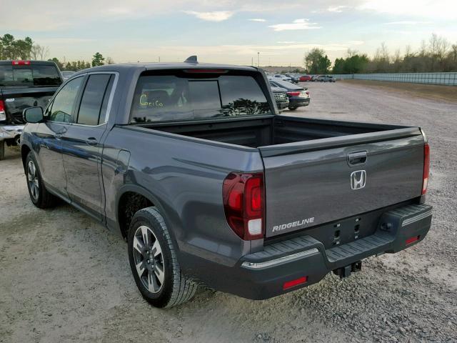 5FPYK2F65KB002455 - 2019 HONDA RIDGELINE GRAY photo 3