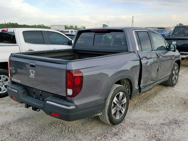 5FPYK2F65KB002455 - 2019 HONDA RIDGELINE GRAY photo 4