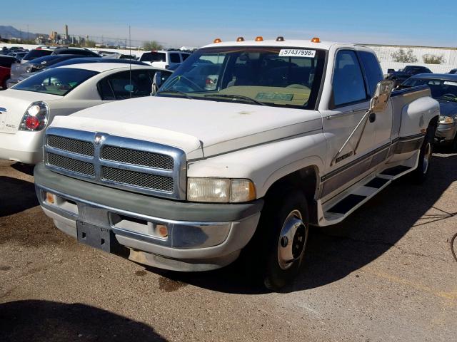 3B7MC33W6VM501022 - 1997 DODGE RAM 3500 WHITE photo 2